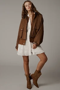 By Anthropologie Faux-Suede Twofer Jacket