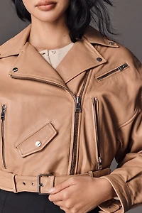 Lamarque Dylan 80's Leather Biker Jacket