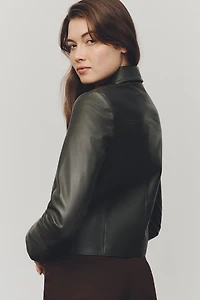 Lamarque Fitted Leather Jacket