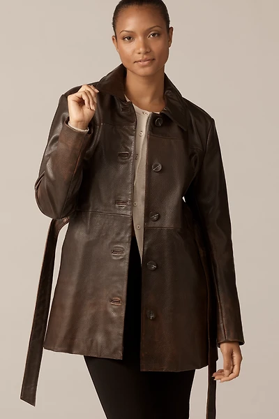 Lamarque Marlowe Real Leather Belted Jacket