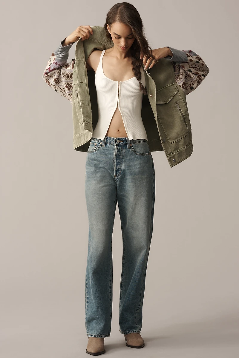 Pilcro Sweater Sleeve Utility Jacket