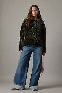 The Hazel Velvet Quilted Jacket by Maeve