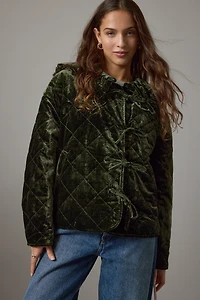 The Hazel Velvet Quilted Jacket by Maeve