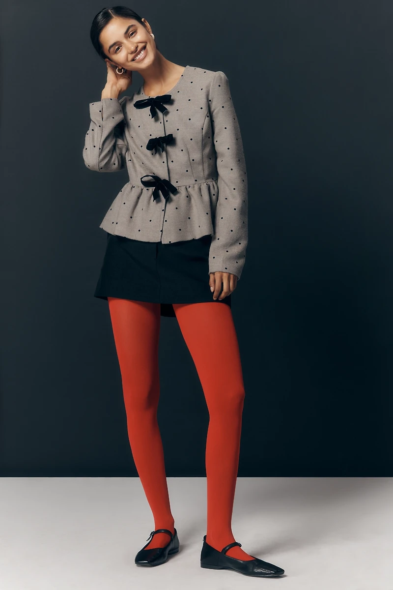 Maeve Peplum Dot Jacket