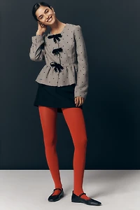Maeve Peplum Dot Jacket