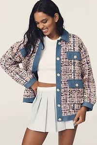 Endless Rose Tweed Denim Jacket