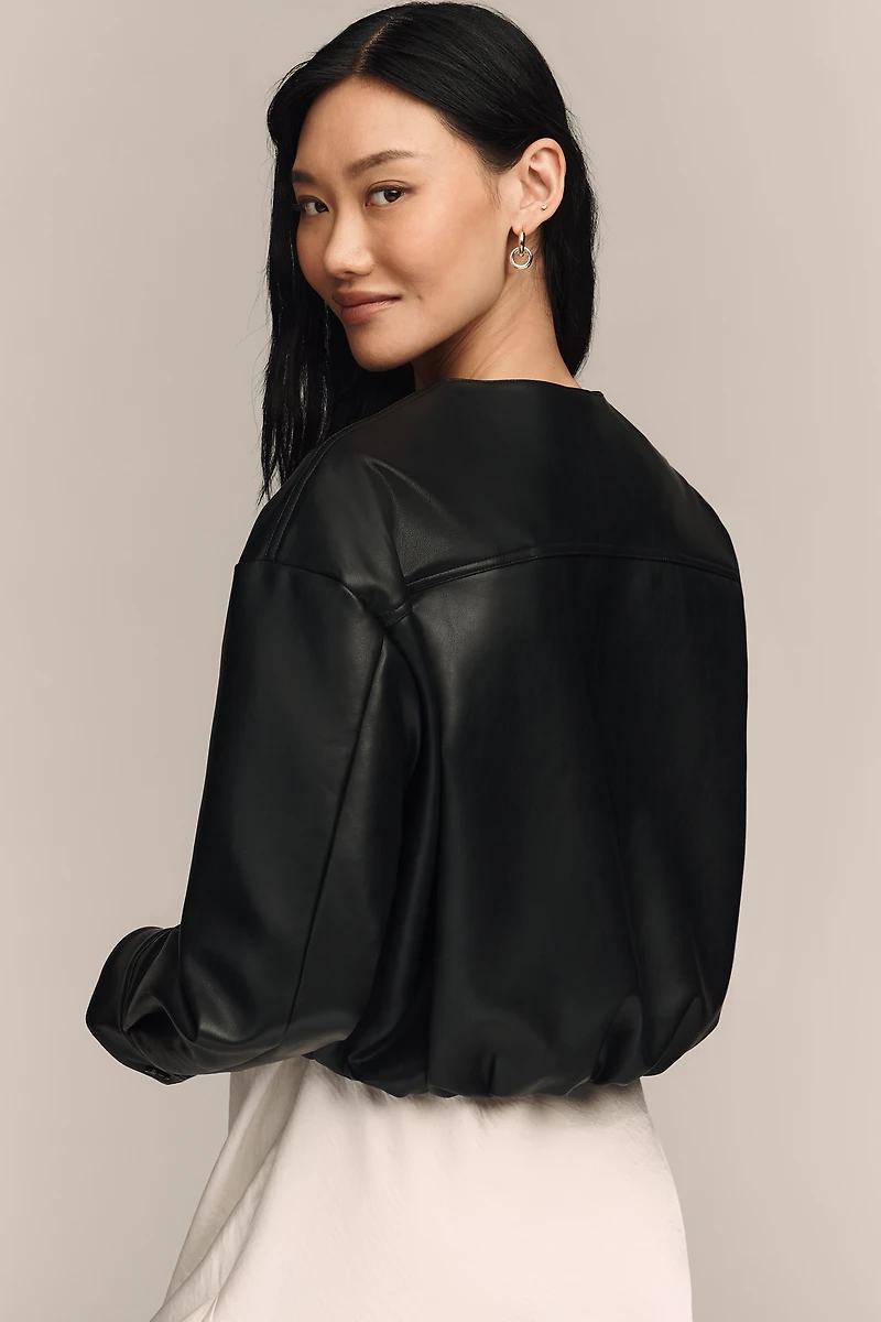 Endless Rose Coated Round-Neck Jacket