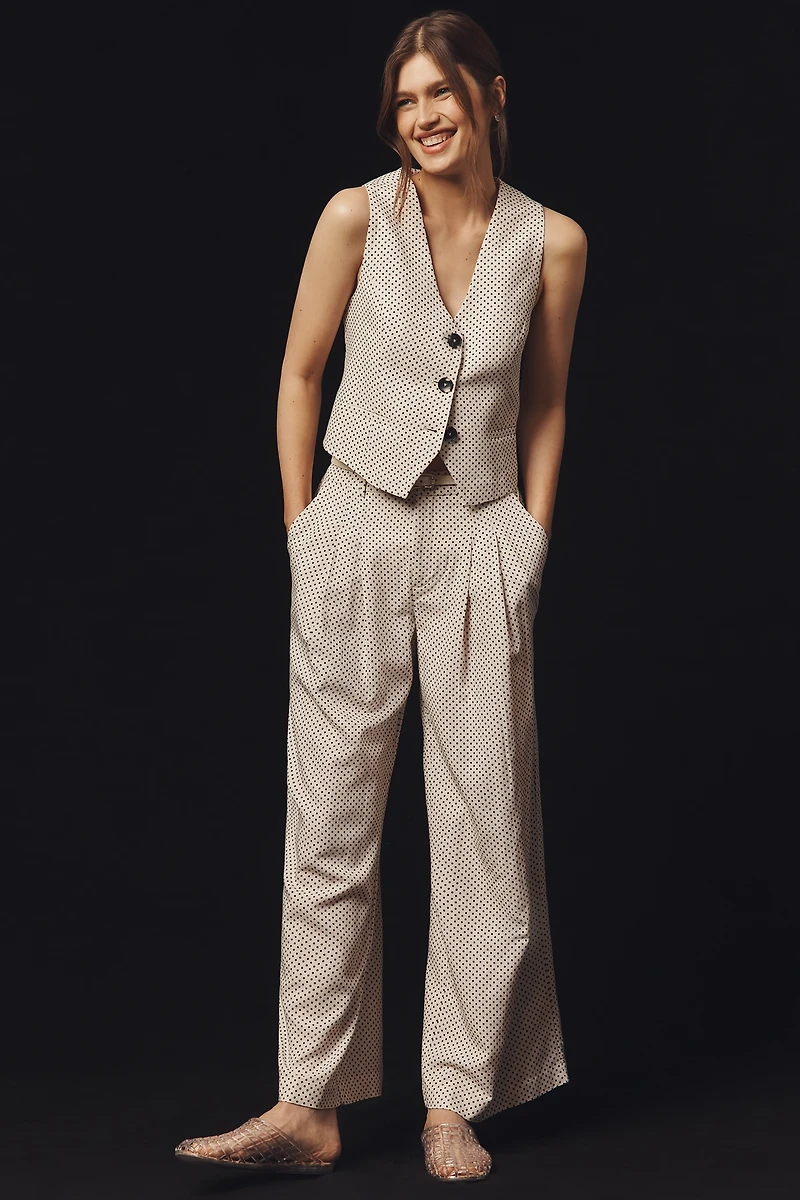 Maeve Polka Dot Tailored Vest