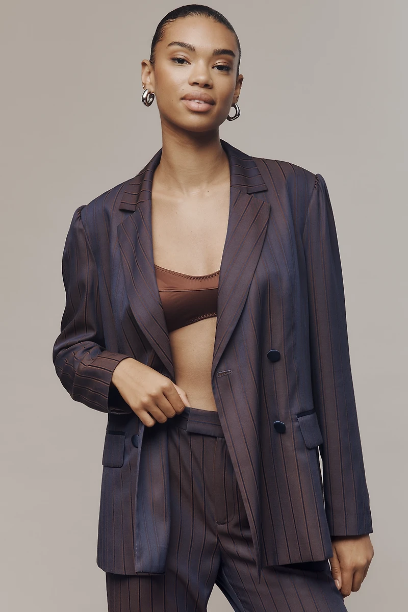 Maeve Pinstripe Relaxed Blazer