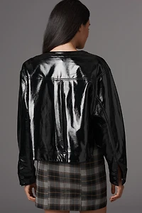 FRNCH Patent Faux-Leather Jacket