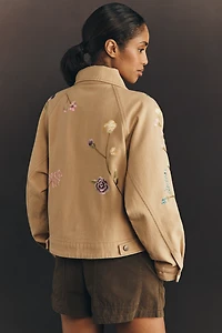 By Anthropologie Floral Embroidered Jacket