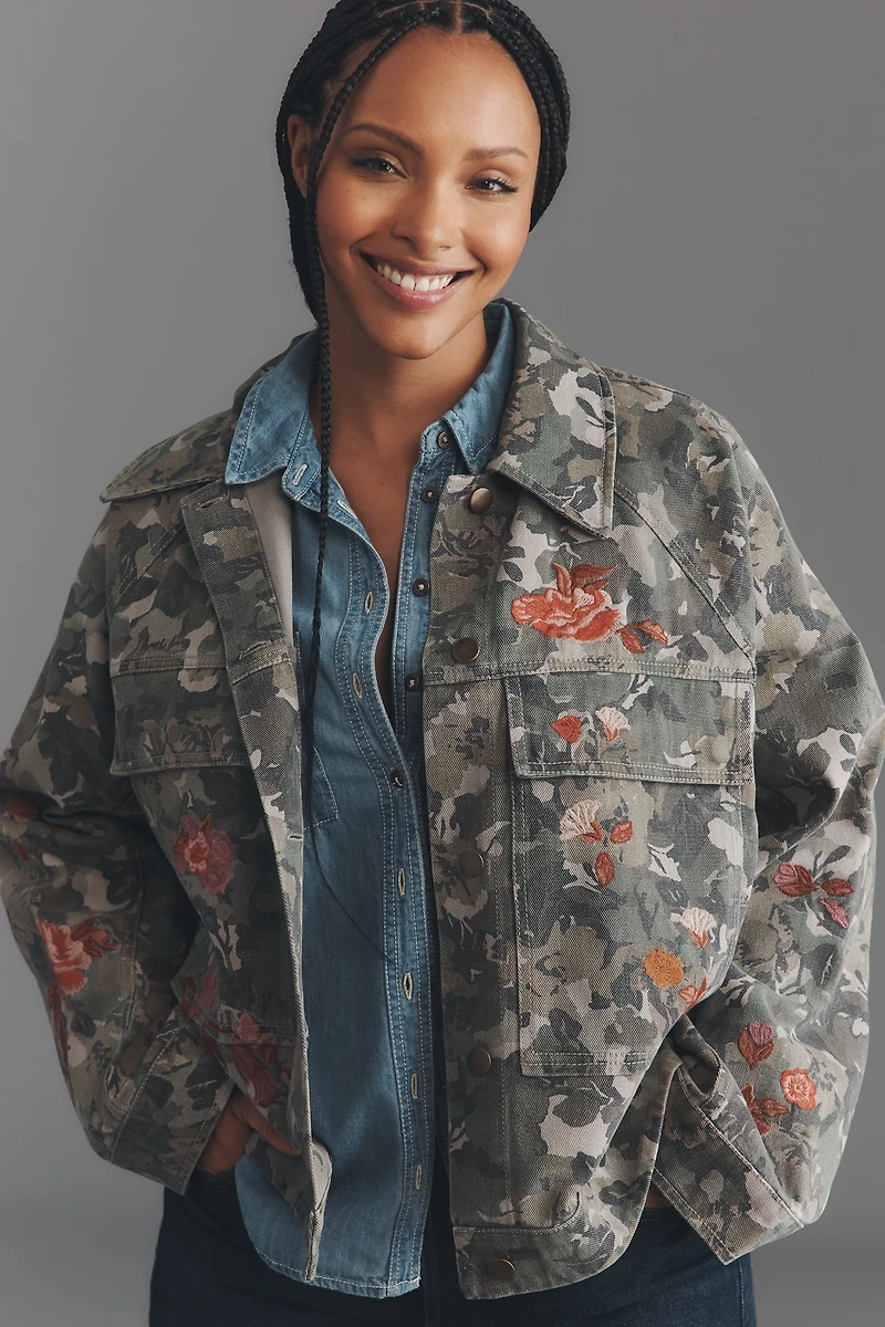 Pilcro Embroidered Utility Jacket