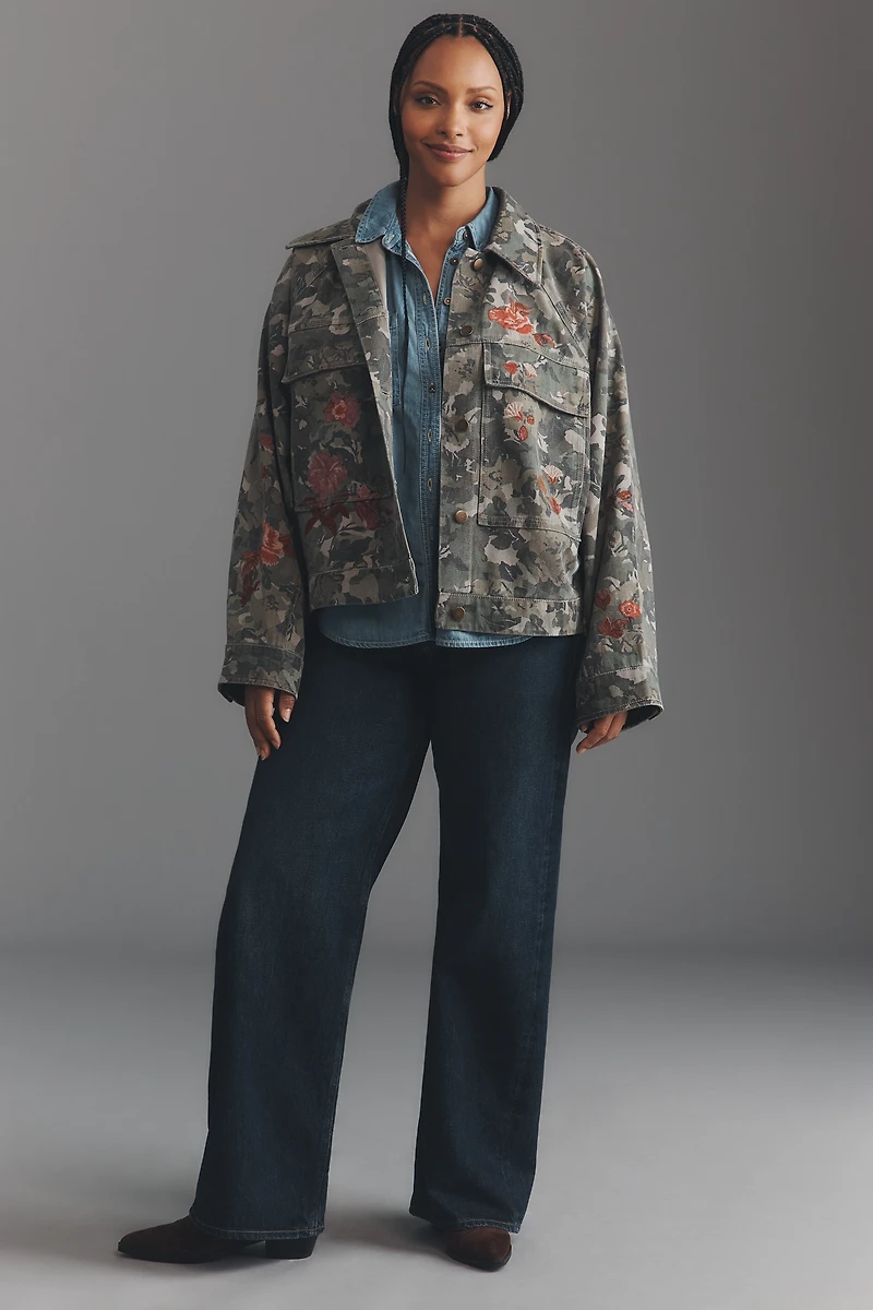 Pilcro Embroidered Utility Jacket