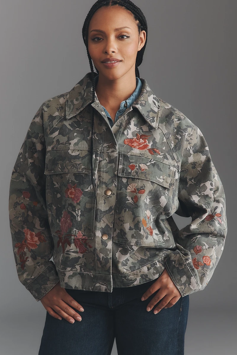 Pilcro Embroidered Utility Jacket