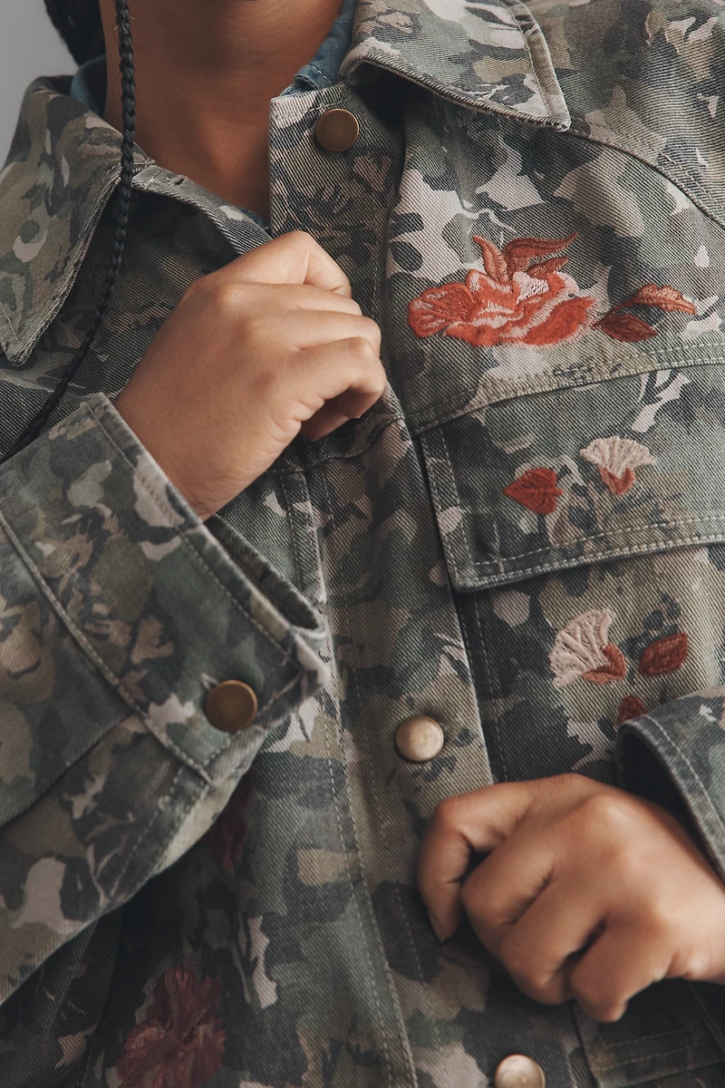 Pilcro Embroidered Utility Jacket