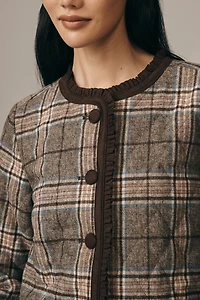 By Anthropologie Quilted Plaid Lady Jacket