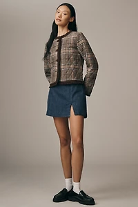 By Anthropologie Quilted Plaid Lady Jacket