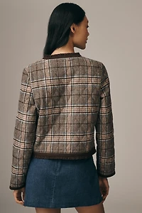 By Anthropologie Quilted Plaid Lady Jacket