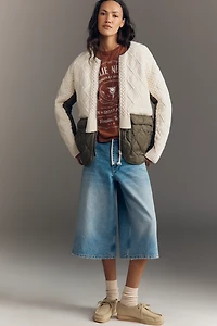 By Anthropologie Mixed Knit Jacket