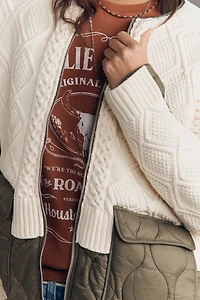 By Anthropologie Mixed Knit Jacket