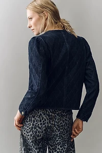 Dear John Kit Quilted Denim Puff Sleeve Jacket