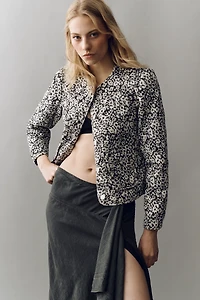 Dear John Kit Quilted Denim Puff Sleeve Jacket