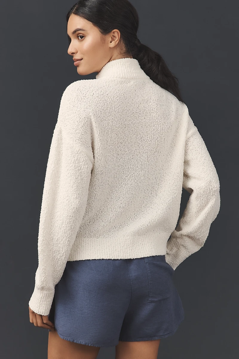 Sanctuary Bouclé Knit Bomber Jacket