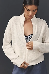 Sanctuary Bouclé Knit Bomber Jacket