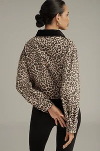 Sanctuary Leopard Crop Barn Jacket