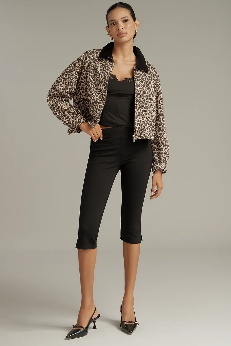 Sanctuary Leopard Crop Barn Jacket