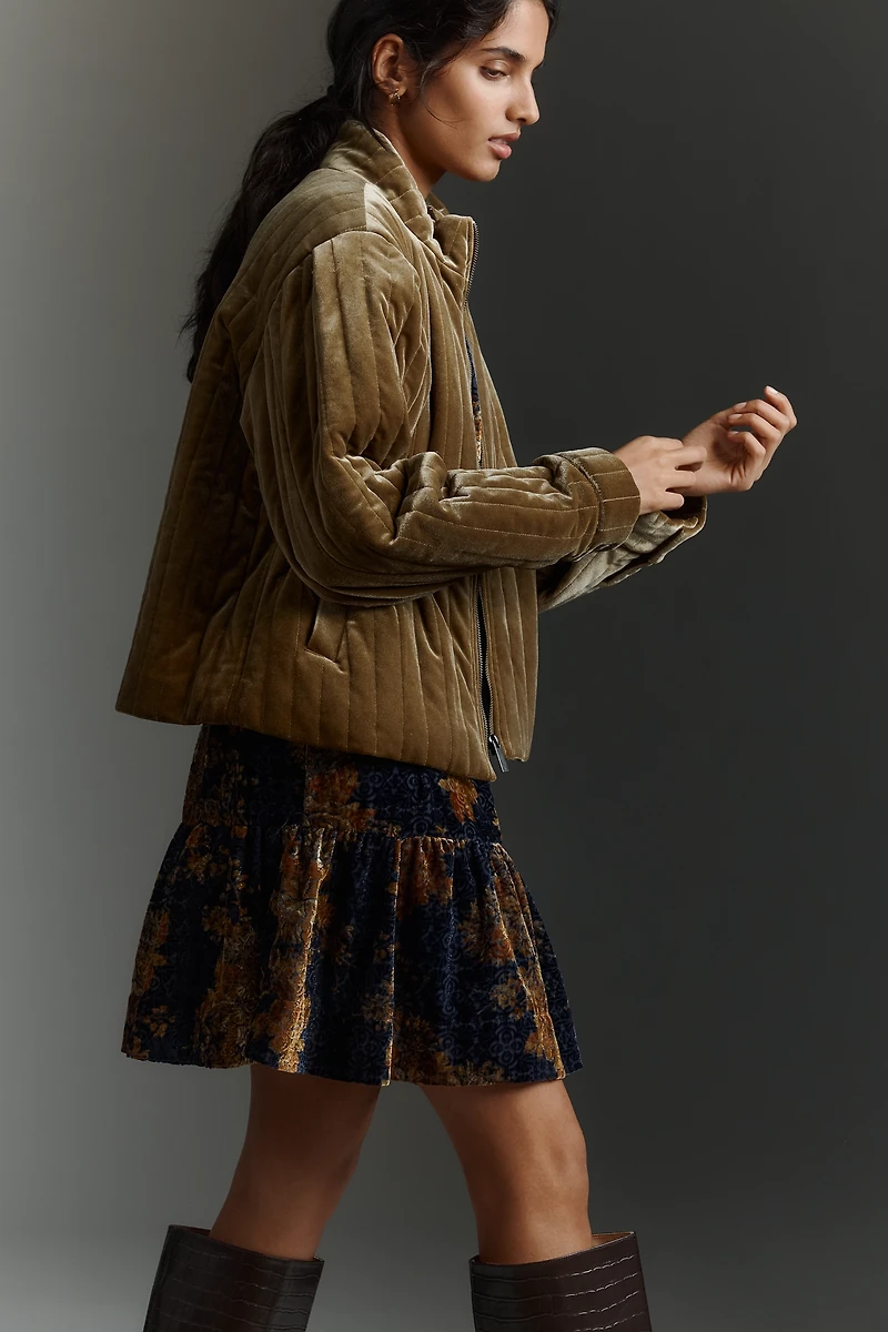 Sanctuary Victoria Quilted Velvet Jacket