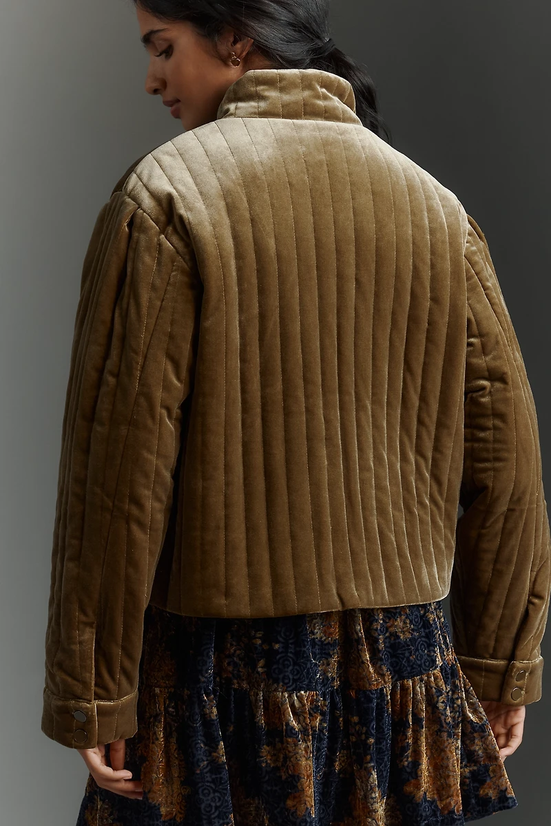 Sanctuary Victoria Quilted Velvet Jacket