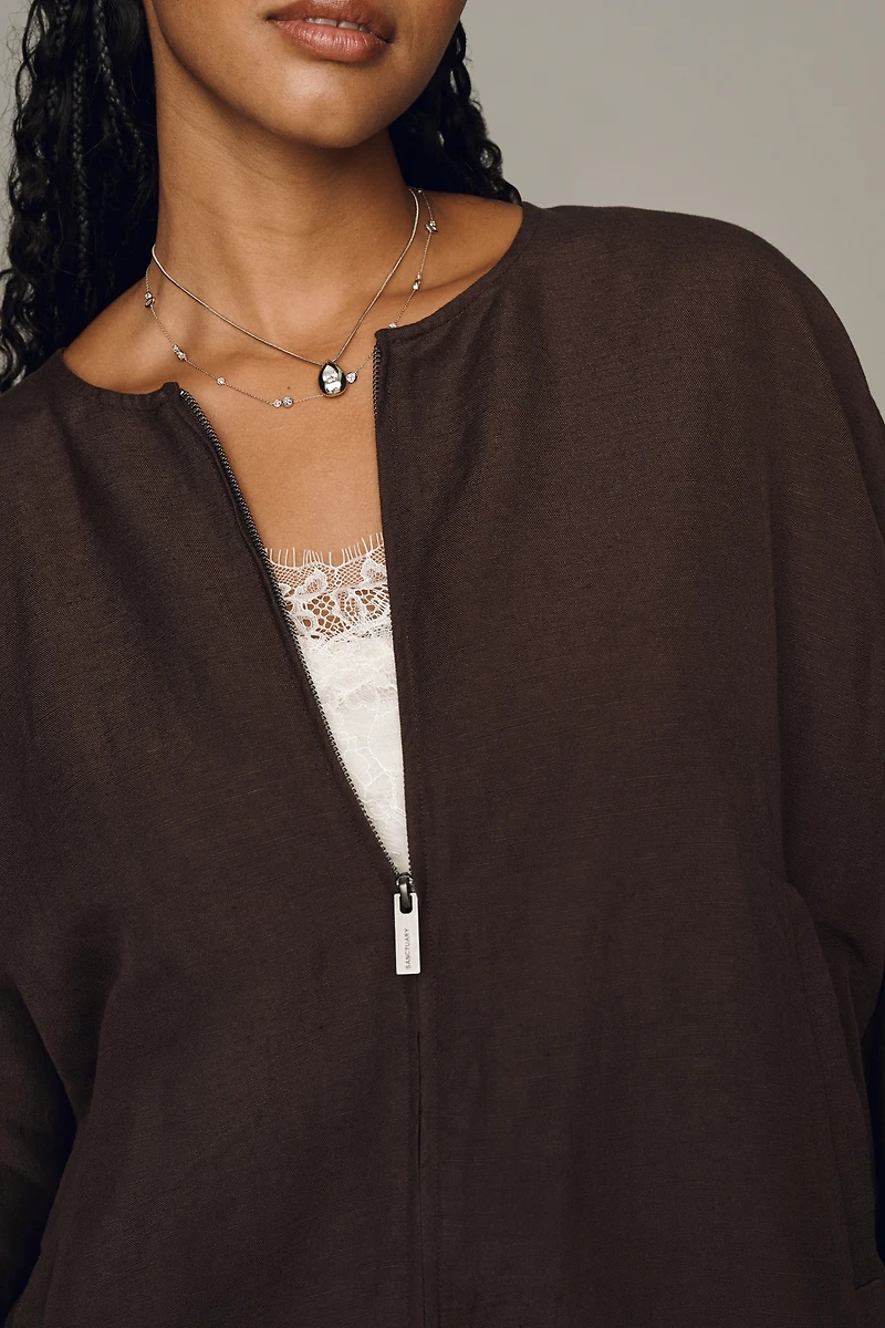 Sanctuary Linen Bubble Jacket