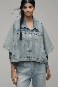 The Weston Cape Denim Boyfriend Jacket by Pilcro