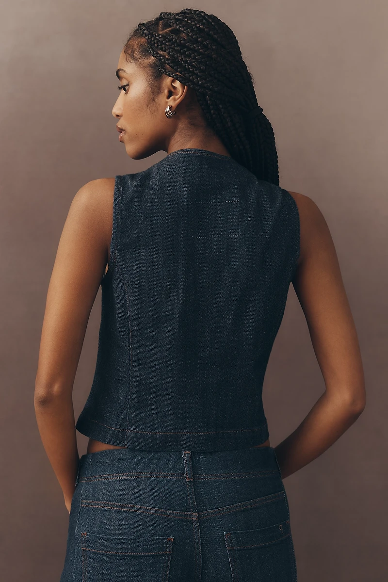 Pilcro Regenerative Cotton Denim Vest