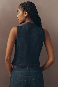 Pilcro Regenerative Cotton Denim Vest