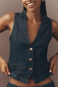 Pilcro Regenerative Cotton Denim Vest
