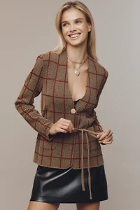 NVLT Houndstooth Knit Blazer