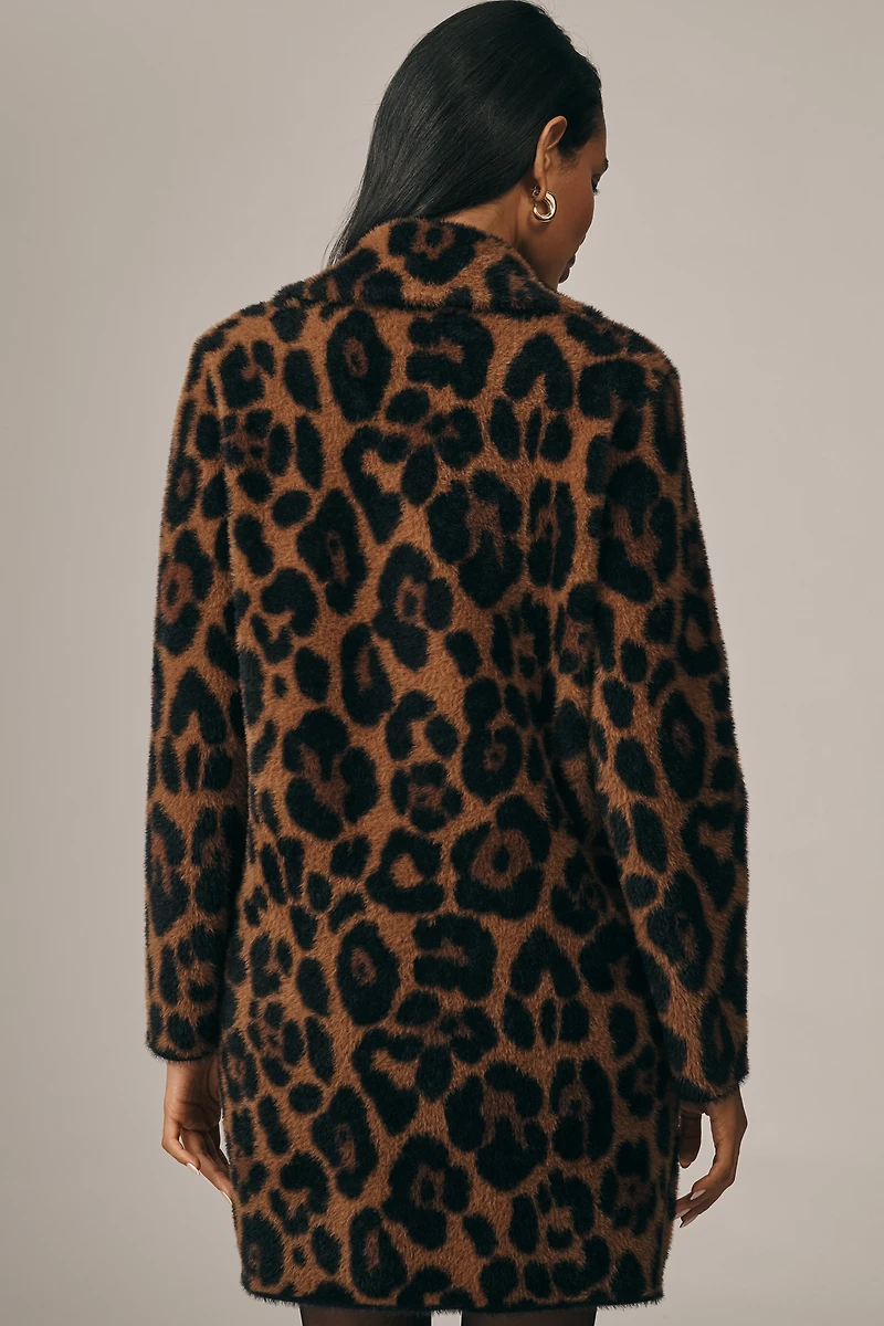 NVLT Leopard Knit Duster Jacket