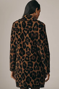 NVLT Leopard Knit Duster Jacket