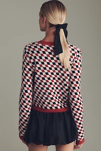 NVLT Checkered Knit Lady Jacket