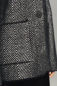 NVLT Chevron Funnel-Neck Jacket