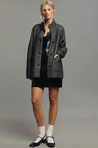 NVLT Chevron Funnel-Neck Jacket