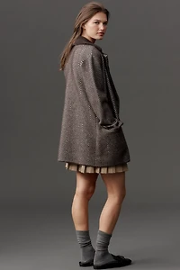 NVLT Chevron Knit Double-Breasted Blazer