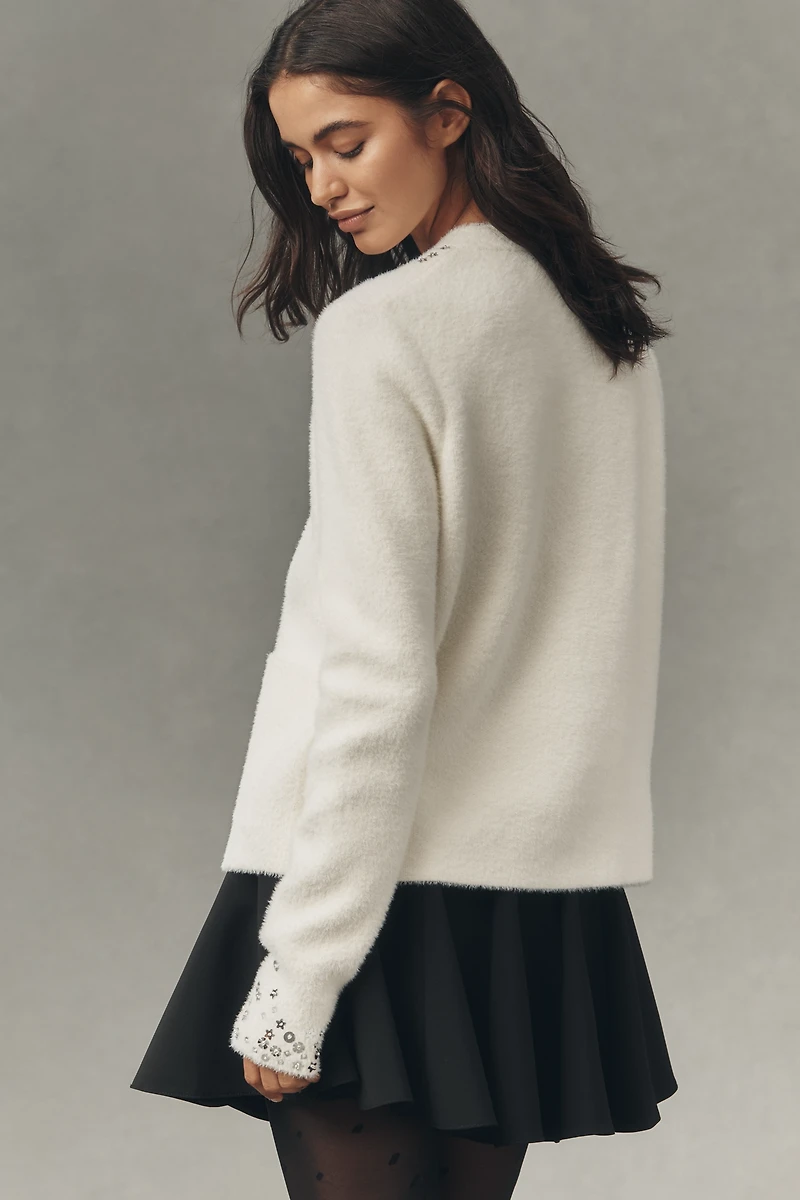 NVLT Sequin-Embellished Knit Lady Jacket