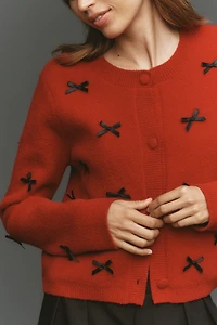 NVLT Bow-Embellished Knit Lady Jacket