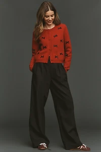 NVLT Bow-Embellished Knit Lady Jacket