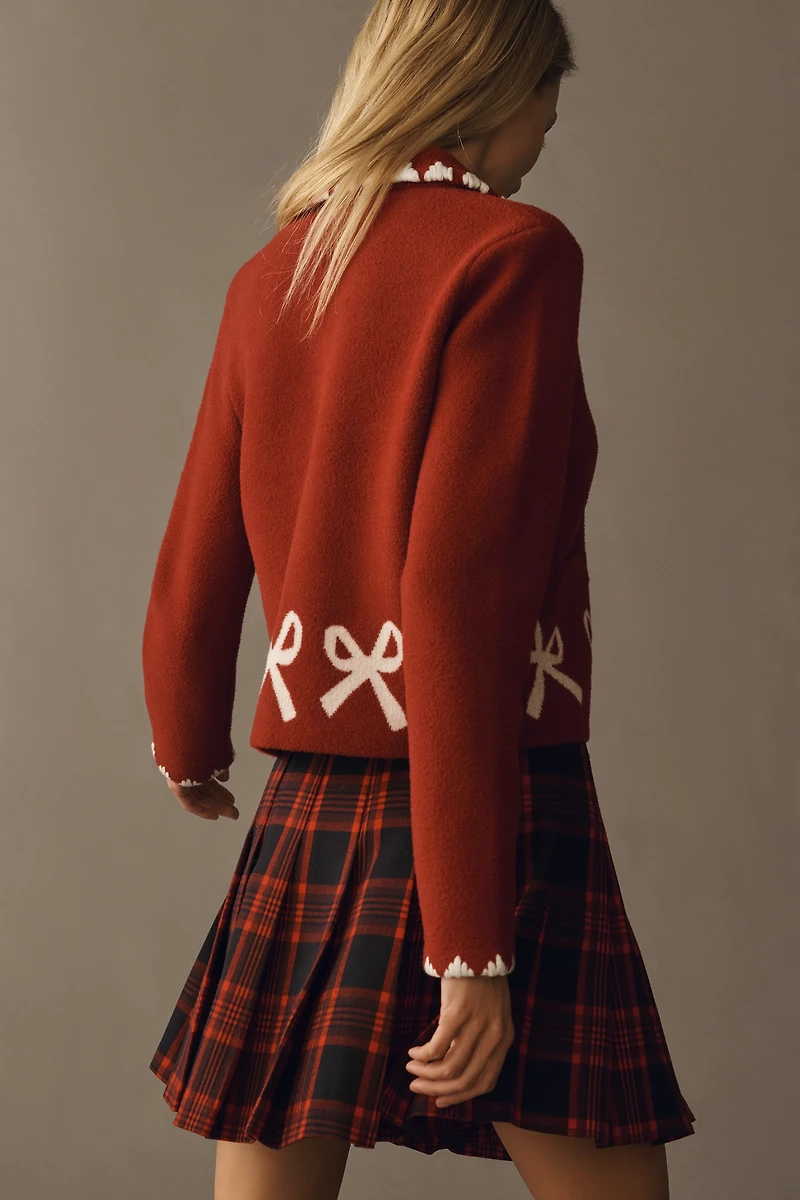NVLT Whipstitch Bow Knit Lady Jacket