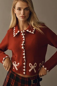 NVLT Whipstitch Bow Knit Lady Jacket