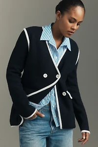 NVLT Knit Double-Breasted Blazer